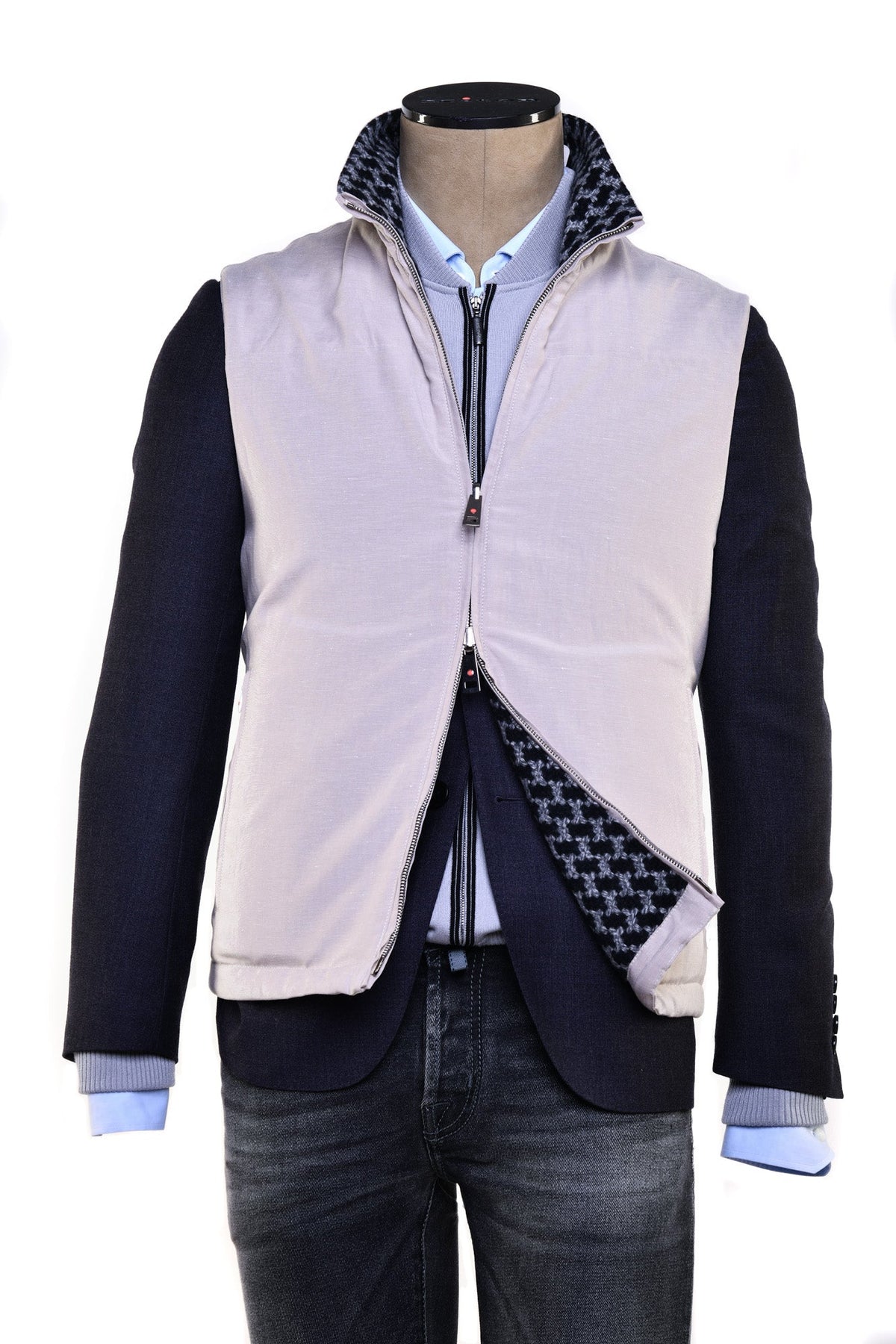 Kired by Kiton Gange Reversible Silk-Linen Vest