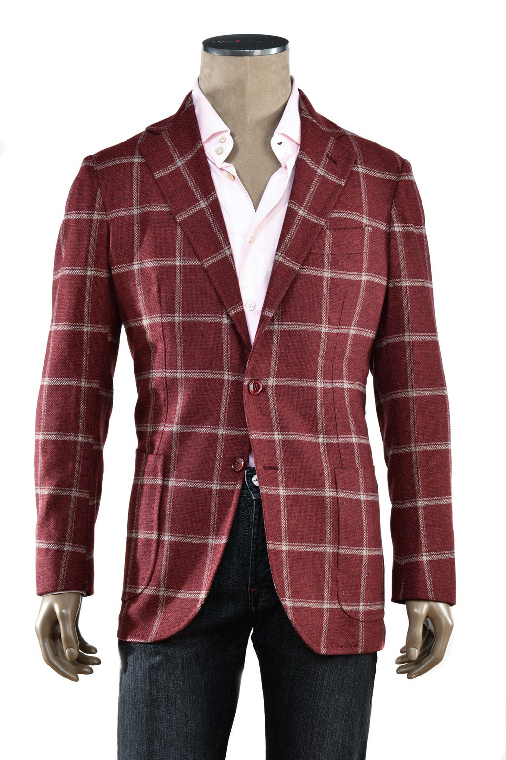 Sartorio Windowpane Virgin-Wool Sport Jacket