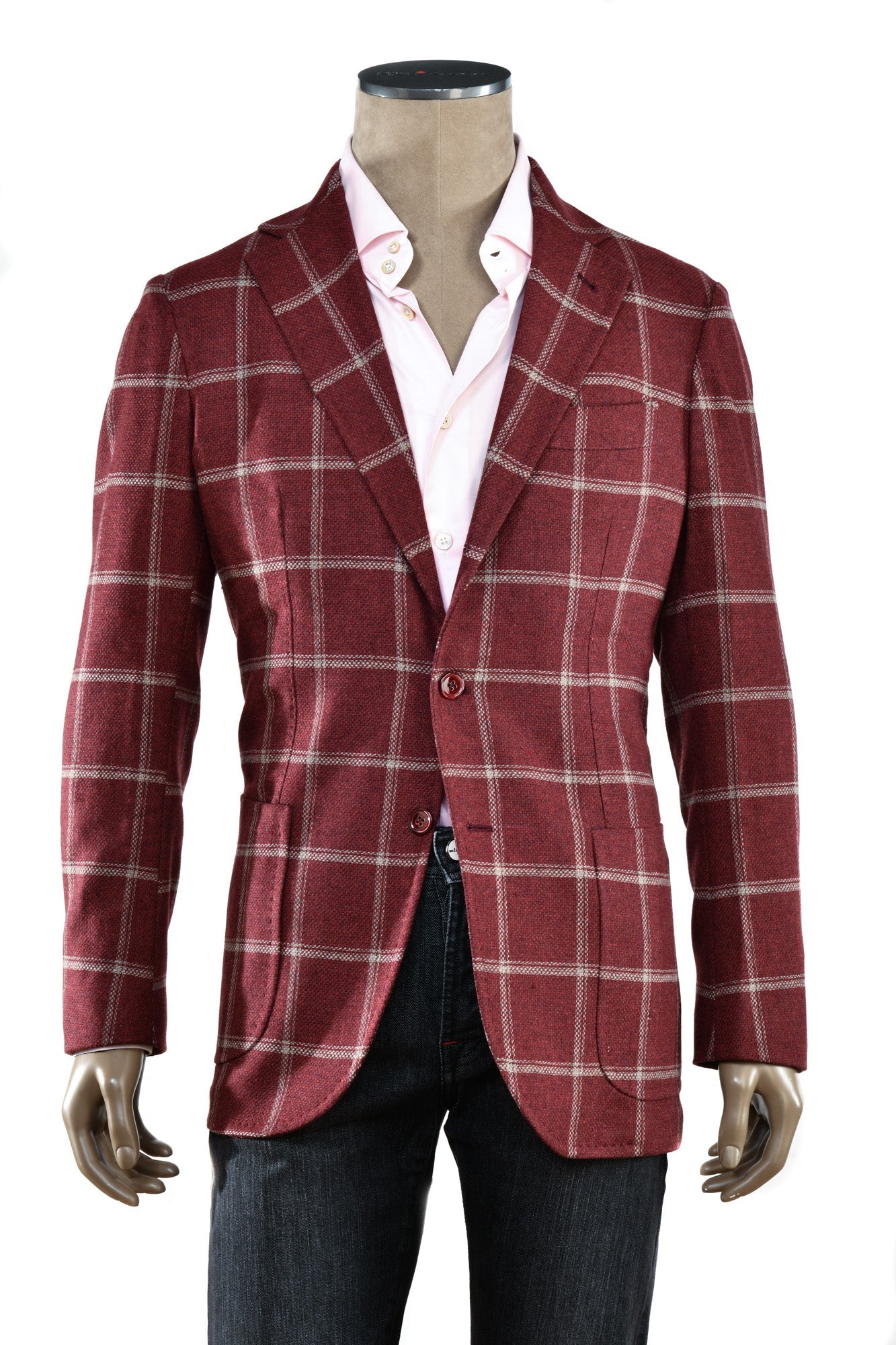 Sartorio Windowpane Virgin-Wool Sport Jacket