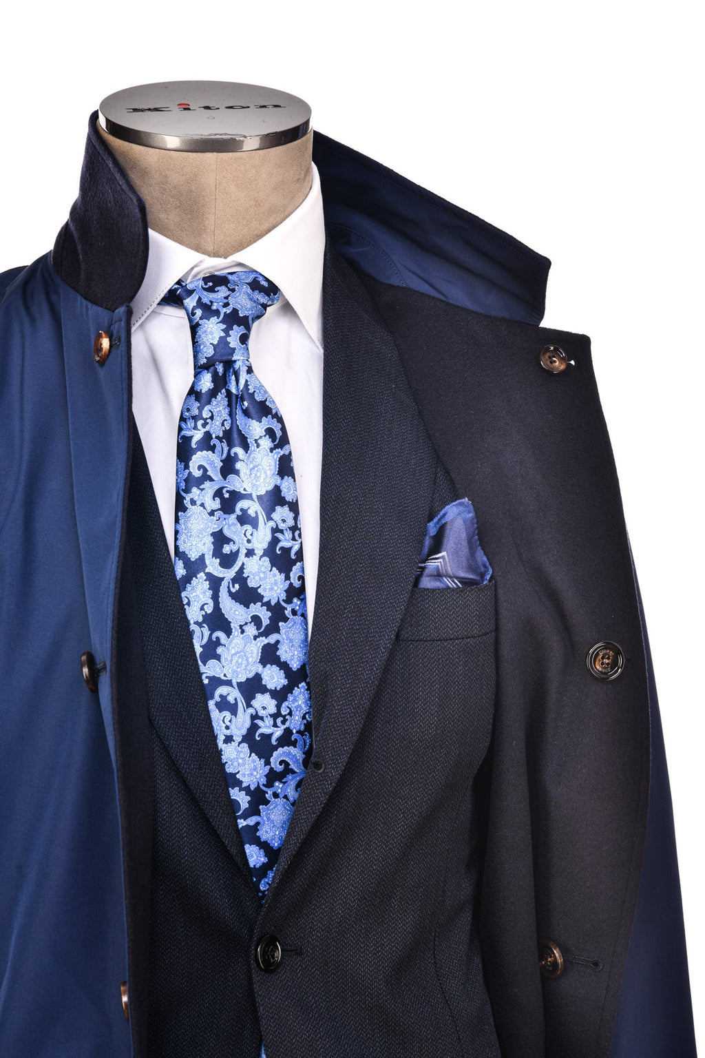 Kired by Kiton Peak Cashmere Reversible Overcoat