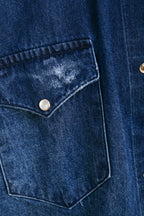 Sartorio Denim Snap Button Cotton Shirt