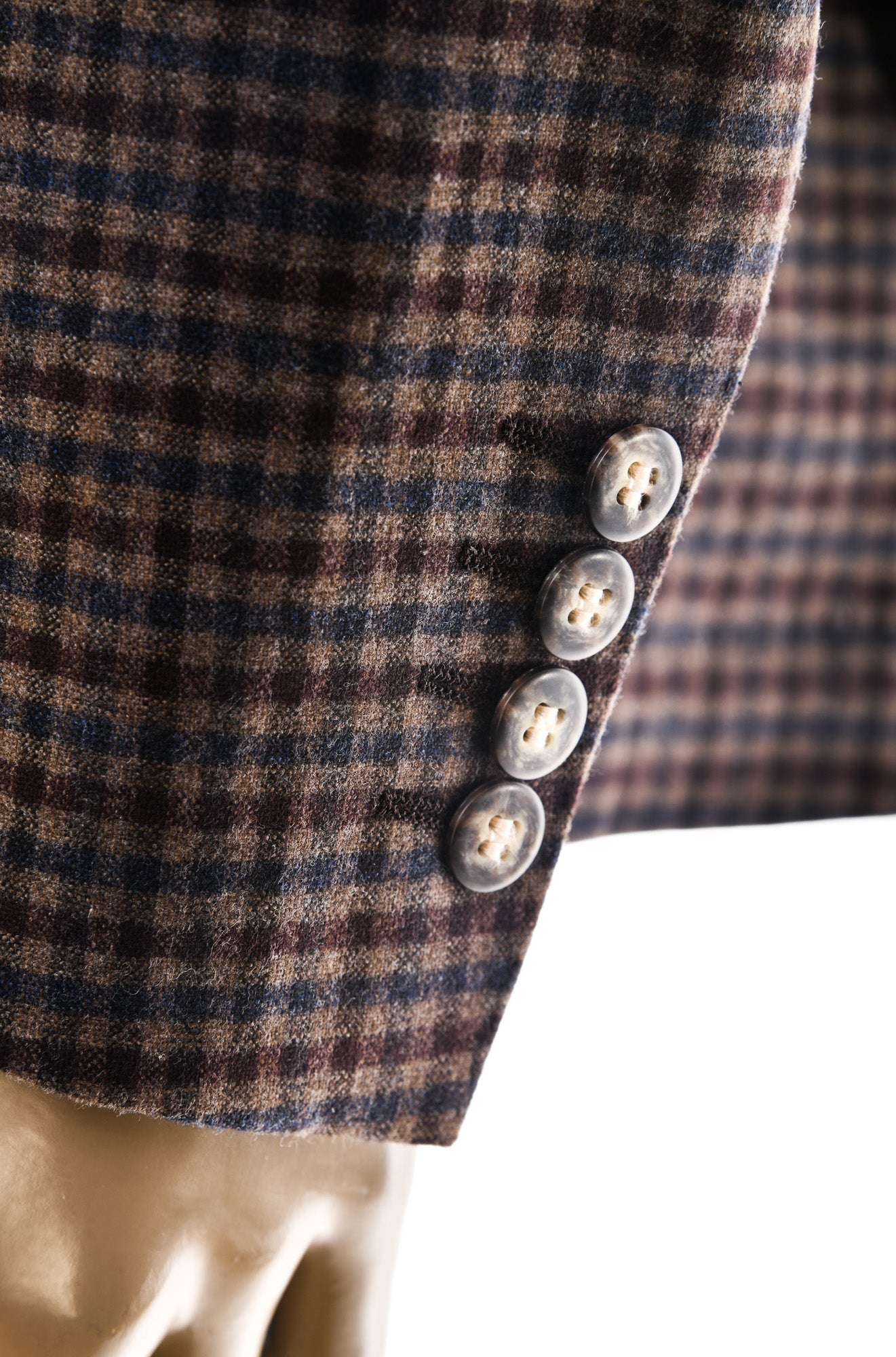 Carlo Barbera Gingham Wool-Cashmere Sport Jacket