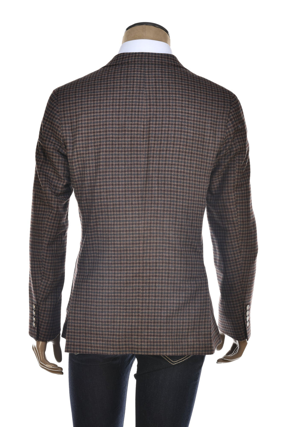 Carlo Barbera Gingham Wool-Cashmere Sport Jacket