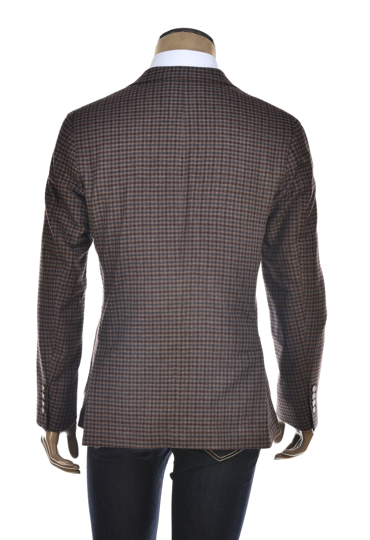 Carlo Barbera Gingham Wool-Cashmere Sport Jacket