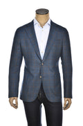 Carlo Barbera Windowpane Wool-Silk Sport Jacket