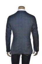 Carlo Barbera Windowpane Wool-Silk Sport Jacket