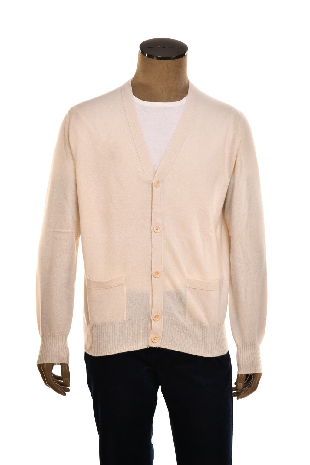 Manrico Cashmere Button Down V-Neck Cardigan