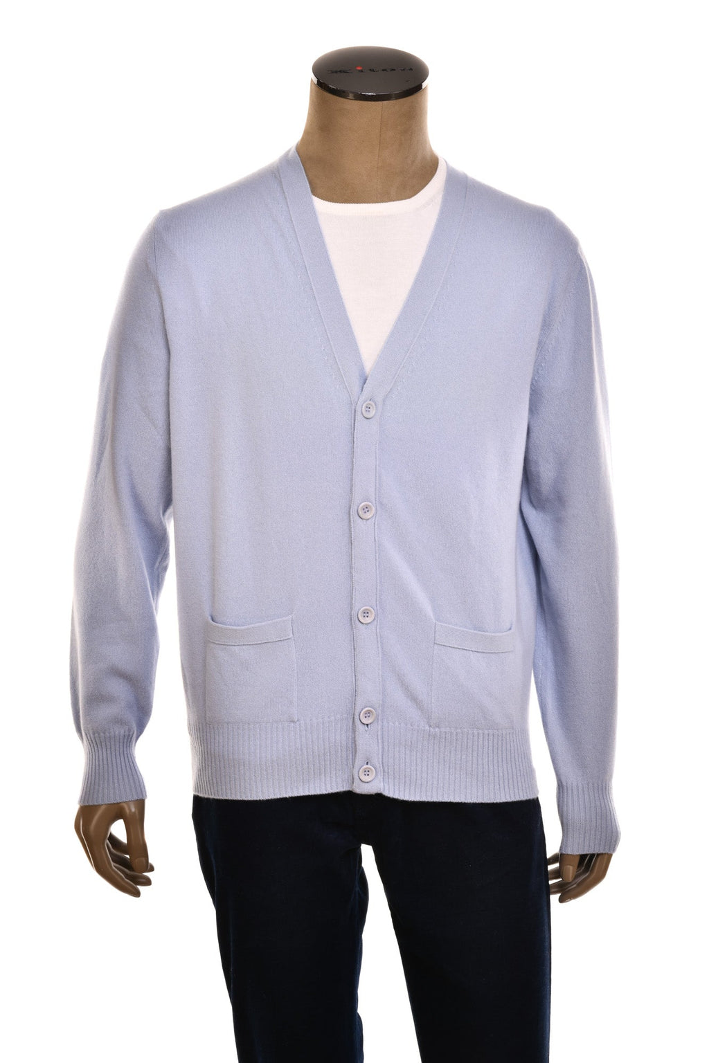Manrico Cashmere Button Down V-Neck Cardigan