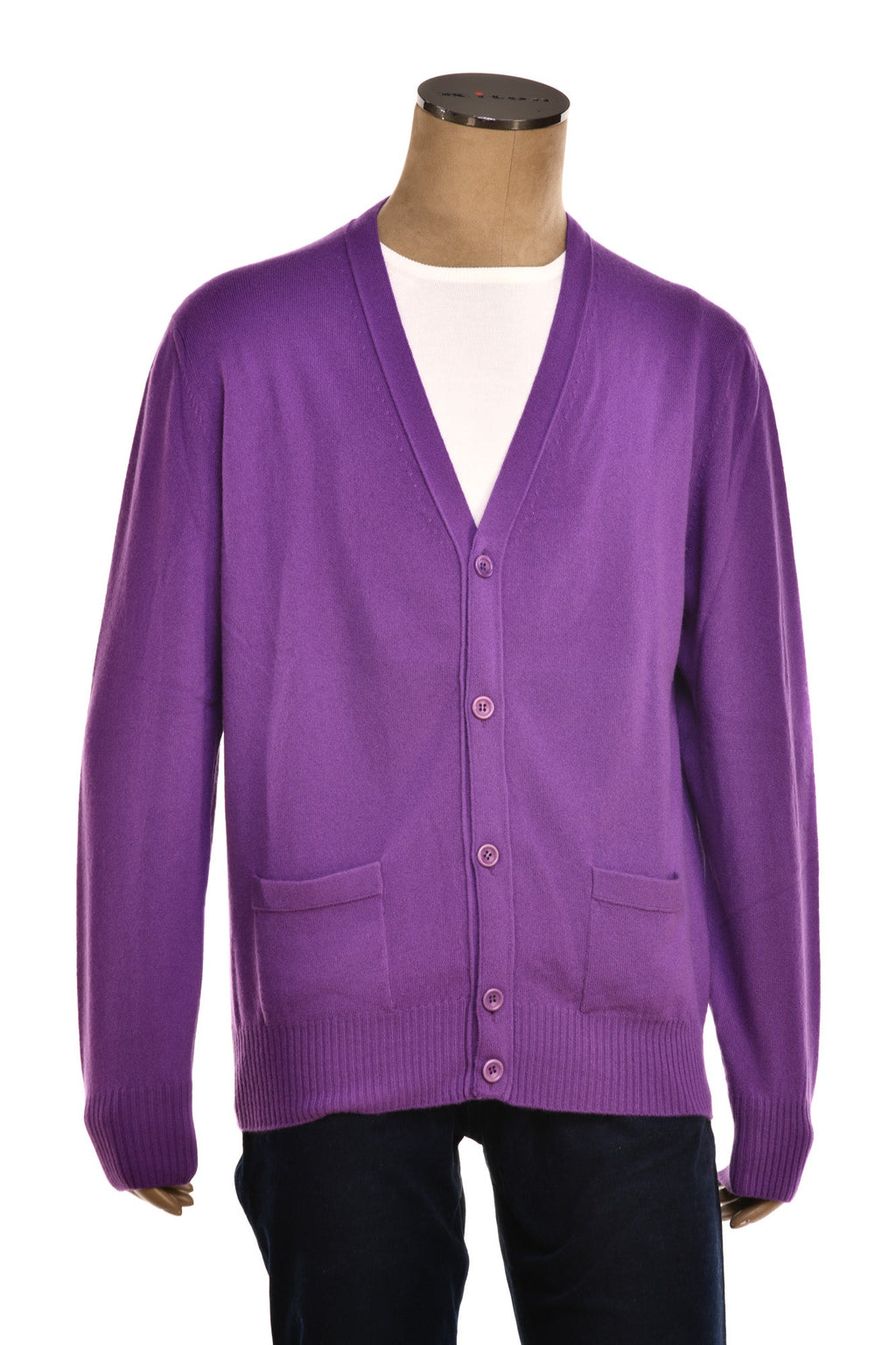 Manrico Cashmere Button Down V-Neck Cardigan
