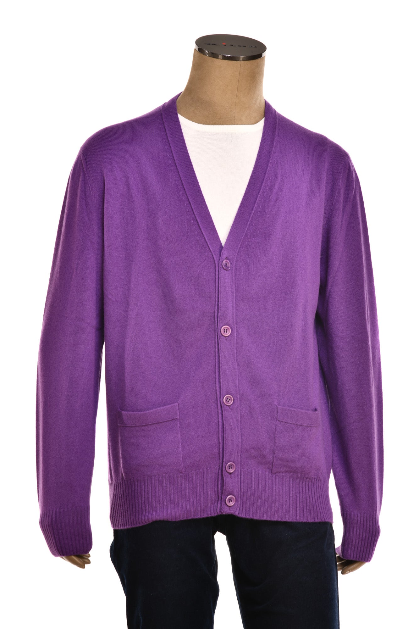 Manrico Cashmere Button Down V-Neck Cardigan