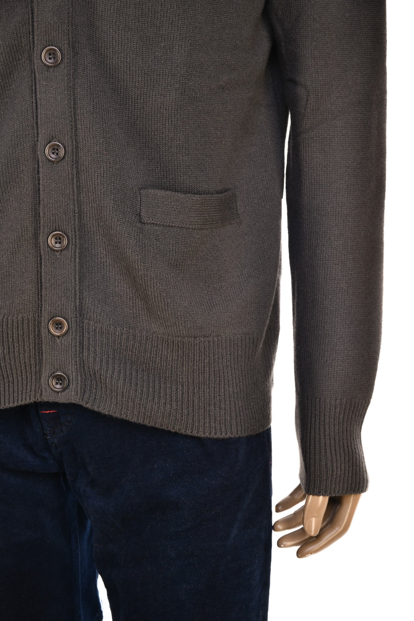 Manrico Cashmere Button Down V-Neck Cardigan