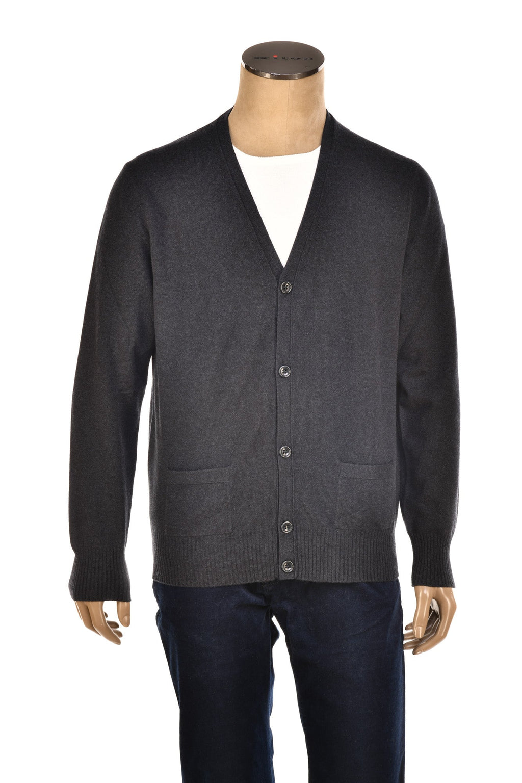Manrico Cashmere Button Down V-Neck Cardigan