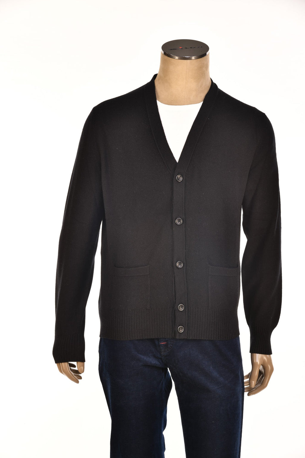 Manrico Cashmere Button Down V-Neck Cardigan