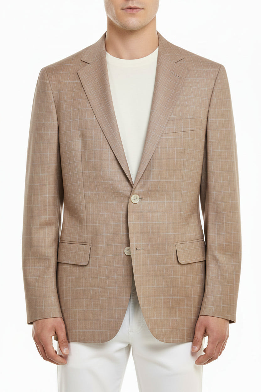 Brunello Cucinelli Windowpane Cotton Sport Jacket