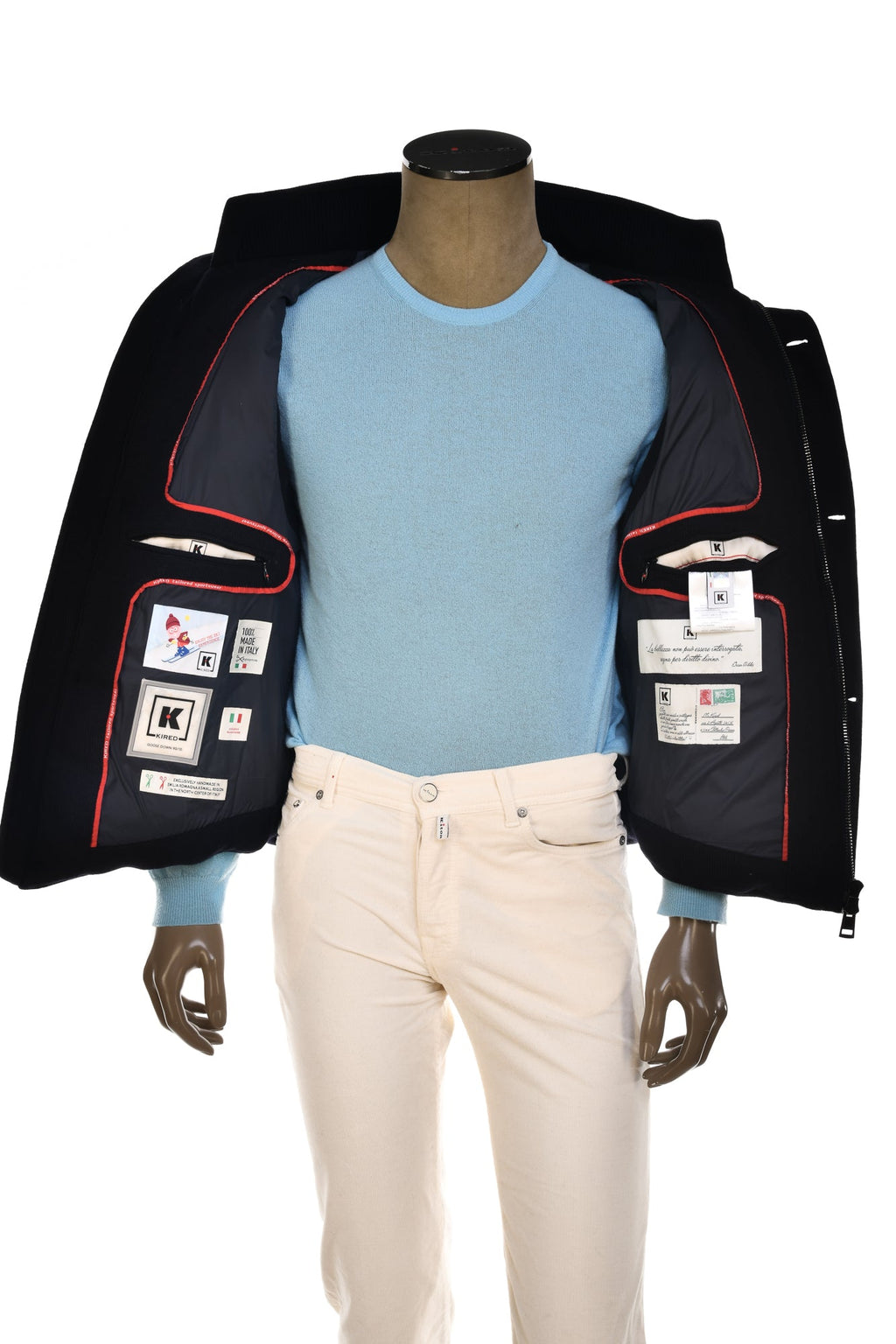 Kired by Kiton Kishb Cashmere Vest w/ Detachable Fox Fur Hood