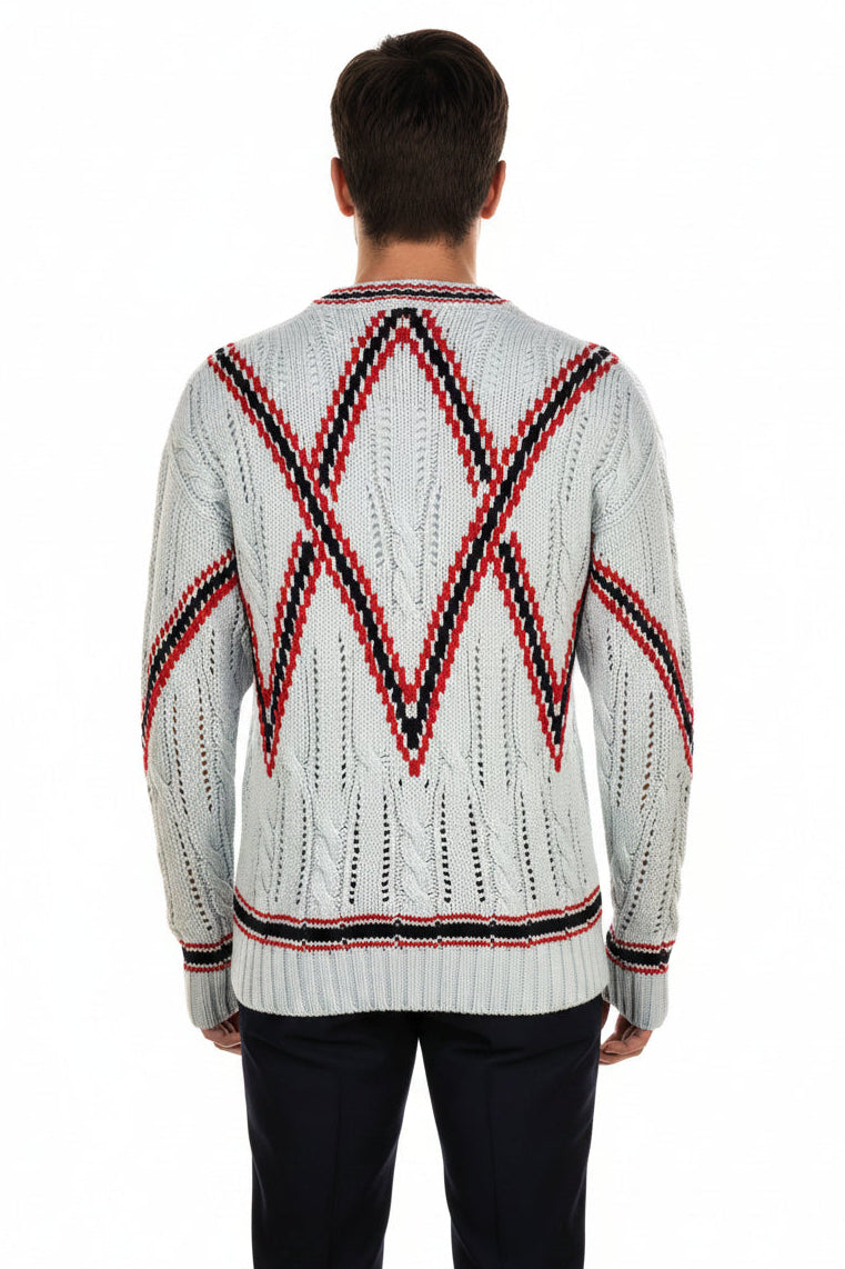 Brioni V-Neck Thick Knit Sweater