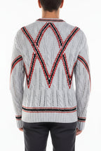 Brioni V-Neck Thick Knit Sweater