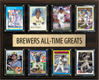 Milwaukee Brewers All Time Greats Legends Plaque 8 Cards Robin Yount Paul Molitor
