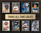 Minnesota Twins All Time Greats Legends Plaque 8 Cards Joe Mauer Kirby Puckett Killebrew