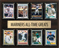 Seattle Mariners All Time Greats Legends Plaque 8 Cards Ichiro Ken Griffey Jr Buhner
