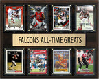 Atlanta Falcons All Time Greats Legends Plaque 8 Cards Deion Sanders Matt Ryan
