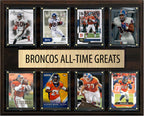 Denver Broncos All Time Greats Legends Plaque 8 Cards John Elway Peyton Manning Davis