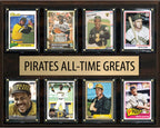 Pittsburgh Pirates All Time Greats Legends Plaque 8 Cards Roberto Clemente McCutchen Stargell