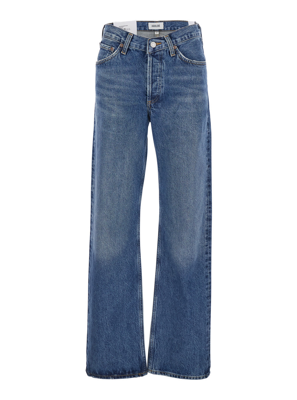 Blue Denim Jeans With Belt Loops