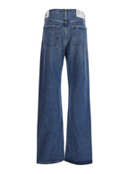 Blue Denim Jeans With Belt Loops