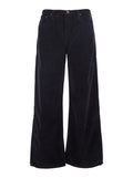 Brown Corduroy Wide Leg Pants With Belt Loops