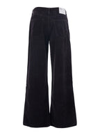 Brown Corduroy Wide Leg Pants With Belt Loops