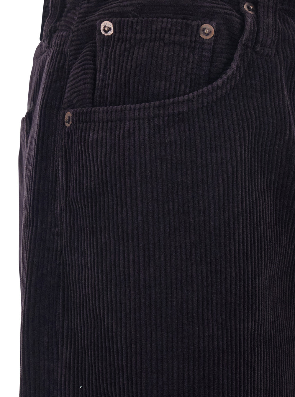 Brown Corduroy Wide Leg Pants With Belt Loops