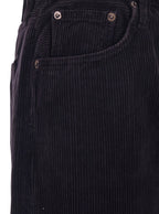 Brown Corduroy Wide Leg Pants With Belt Loops