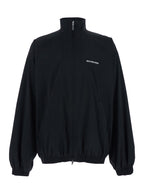 Balenciaga Black High Neck Sweatshirt With Logo
