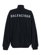Balenciaga Black High Neck Sweatshirt With Logo