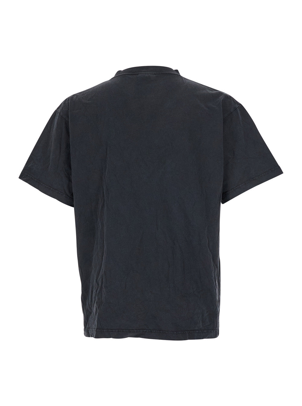 Balenciaga Black Crewneck T-Shirt With Logo Print