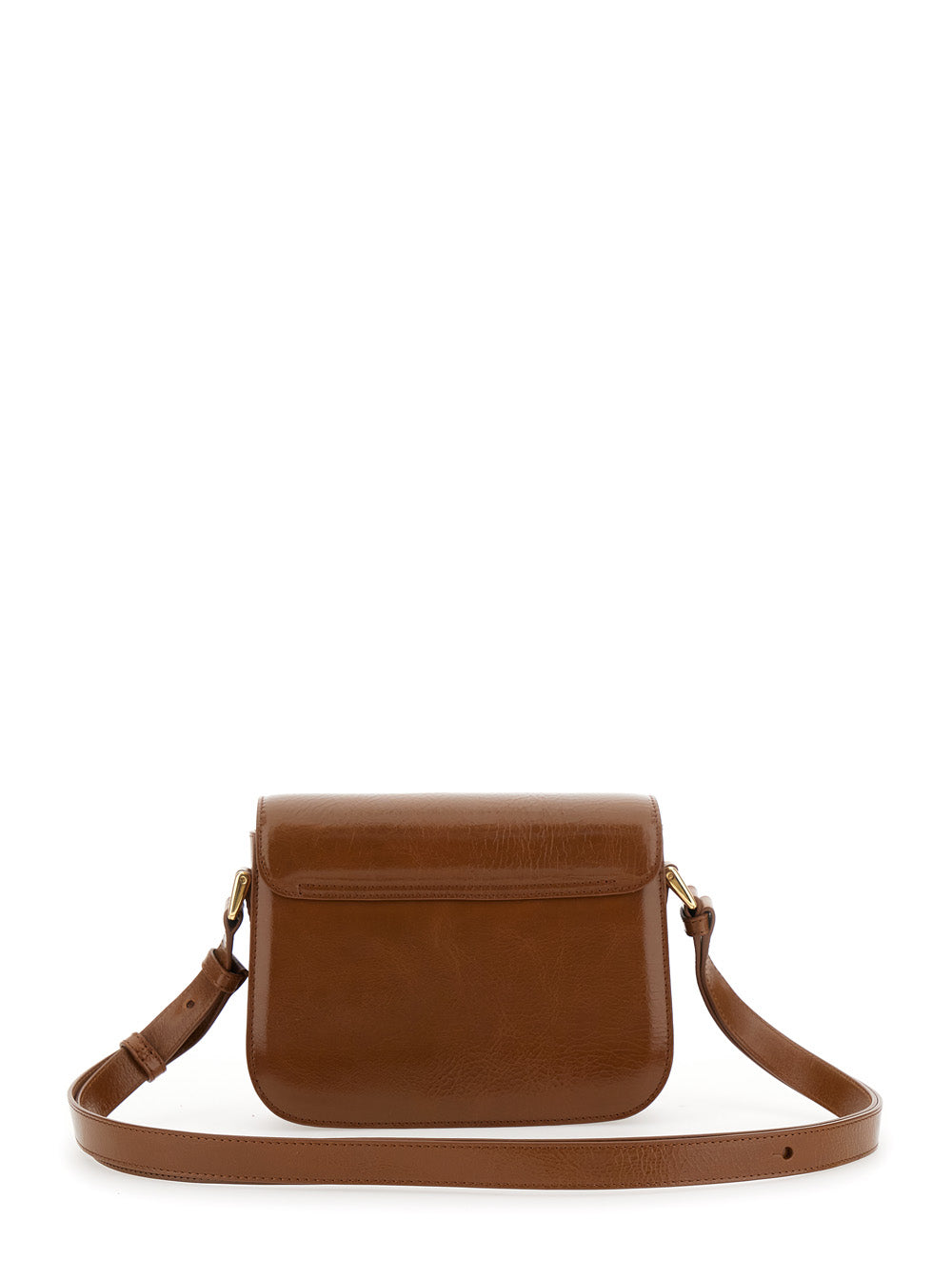 Brown Small Crossbody Bag With Embossed Logo