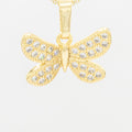 Butterfly 5 Cubic Zirconia Pendant 14K Gold Filled Women Jewelry