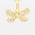 Butterfly 5 Cubic Zirconia Pendant 14K Gold Filled Women Jewelry