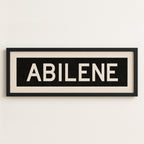 Framed Abilene Bus Scroll Sign