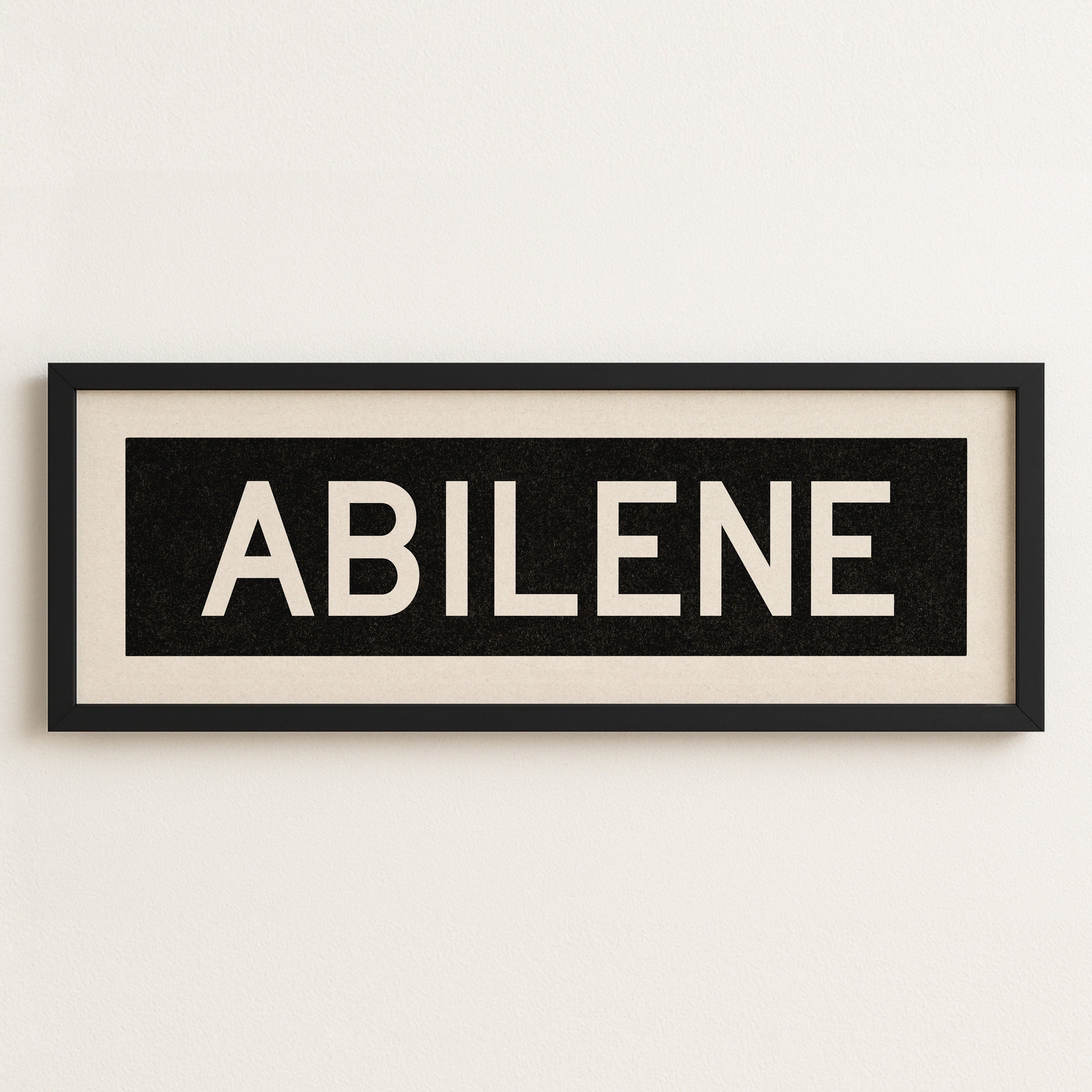 Framed Abilene Bus Scroll Sign