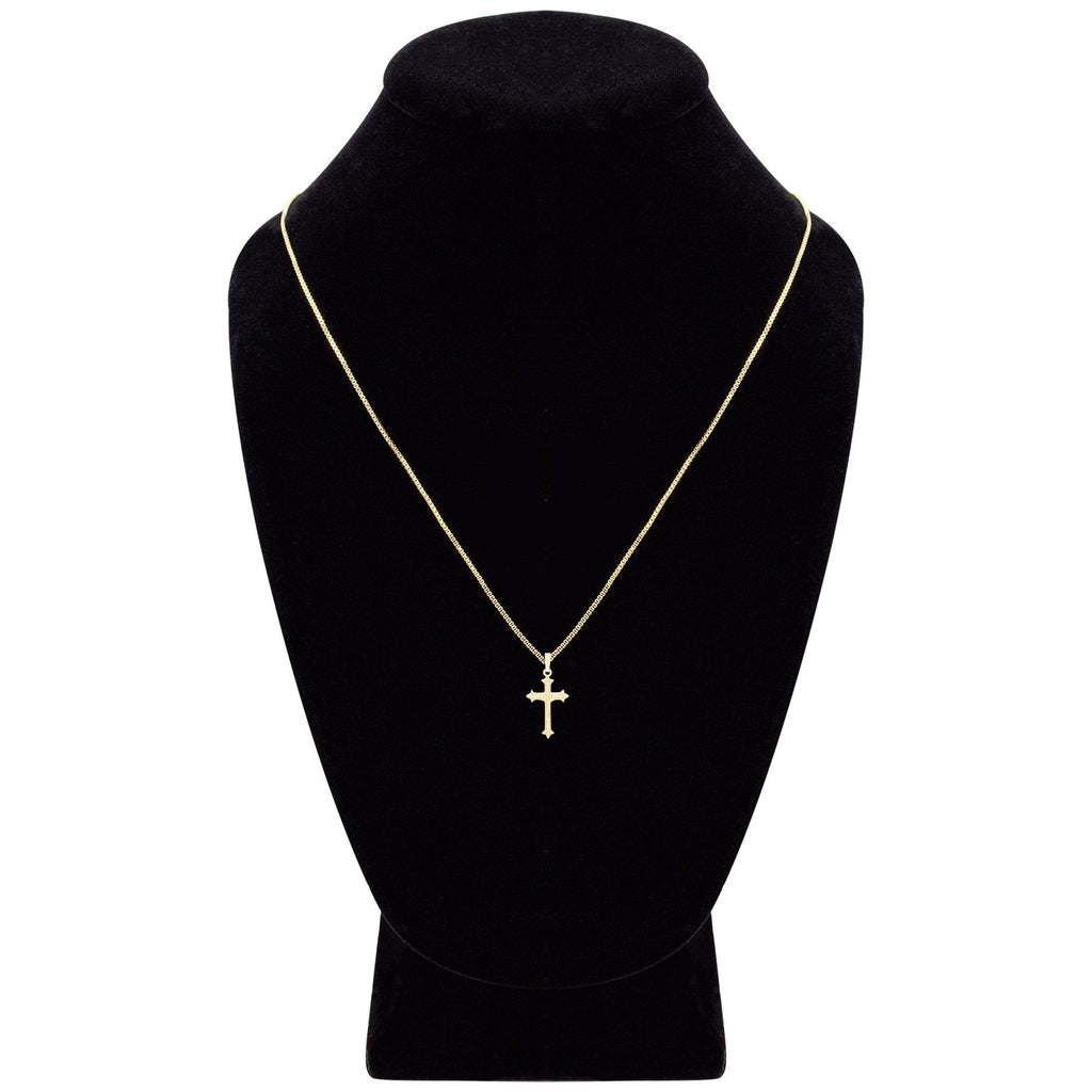CZ Cross Cubic Zirconia Pendant With Necklace Set 14K Gold Filled