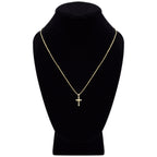 CZ Cross Cubic Zirconia Pendant With Necklace Set 14K Gold Filled
