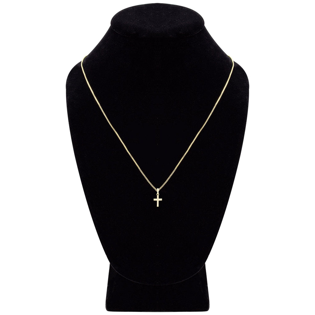Cross Cubic Zirconia Pendant With Necklace Set 14K Gold Filled