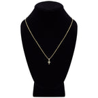 Cross Cubic Zirconia Pendant With Necklace Set 14K Gold Filled