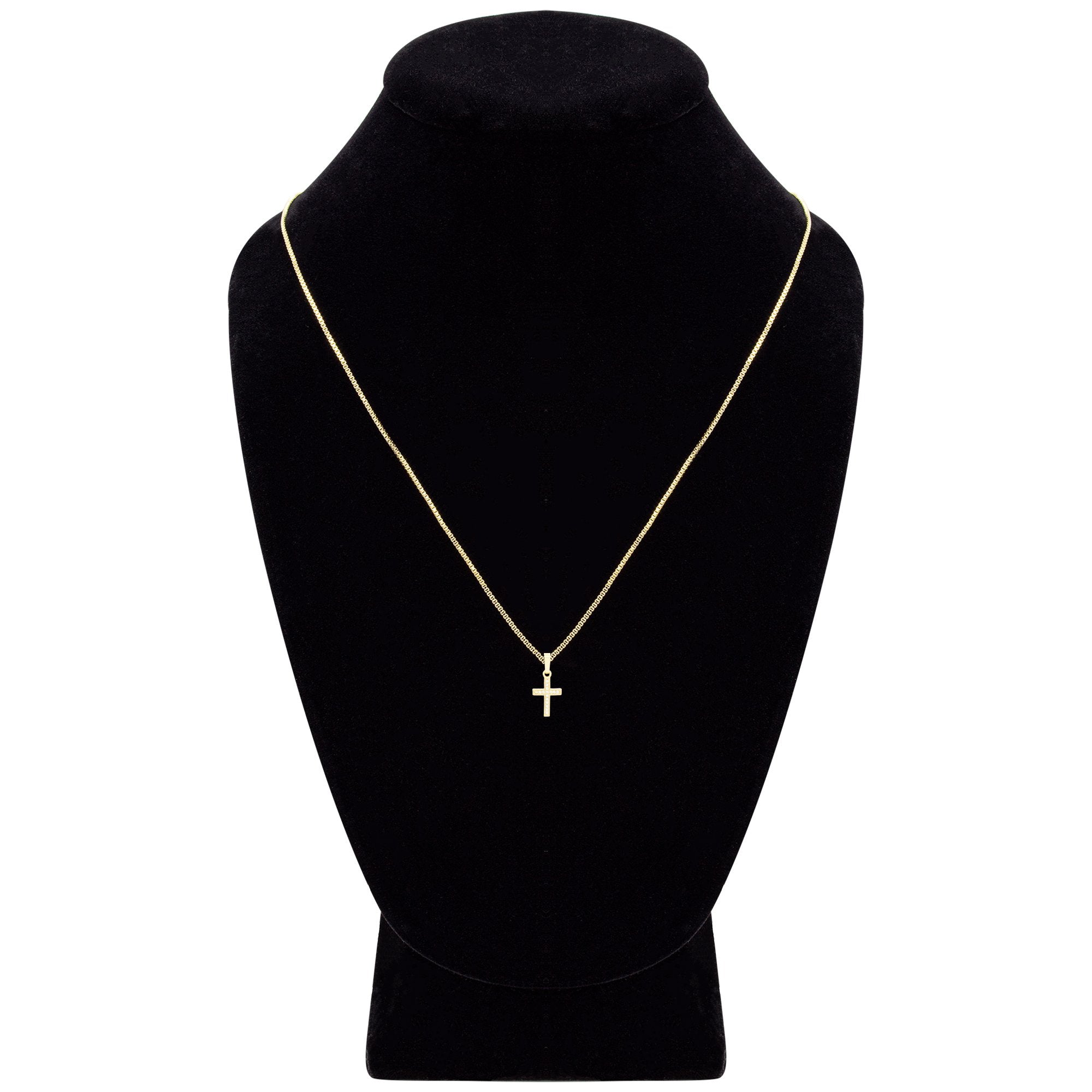 Cross Cubic Zirconia Pendant With Necklace Set 14K Gold Filled