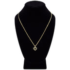 Cubic Zirconia 14K Gold Filled Twofold Heart Pendant Necklace Set