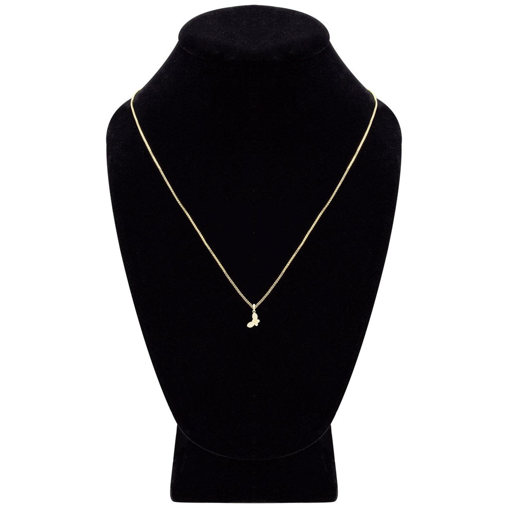 Flying Butterfly Cubic Zirconia Pendant With Necklace Set 14K Gold Filled