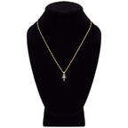 Ankh Cross Cubic Zirconia 14K Gold Filled Copper Pendant With Necklace Set