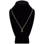 Cubic Zirconia 14K Gold Filled Heart Subtle Pendant Necklace Set